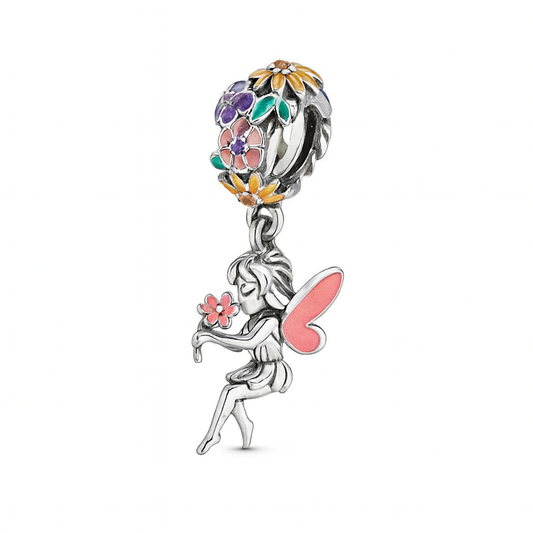 Sterling Silver Charm - Garden fairy