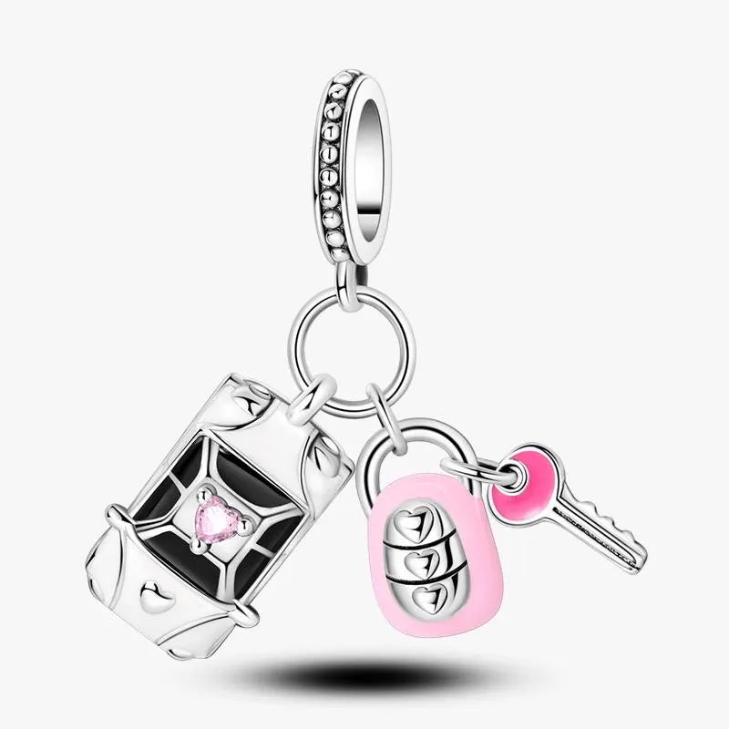 Sterling Silver Charm - Car and Key