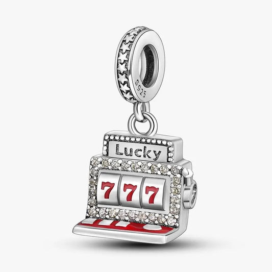 Sterling Silver Charm - Lucky 777