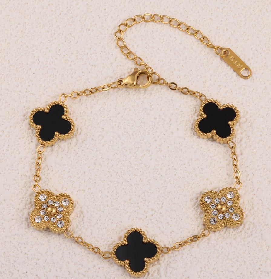 Stainless Steel Clover Bracelet Women – Anti Tarnish Gold & Silver