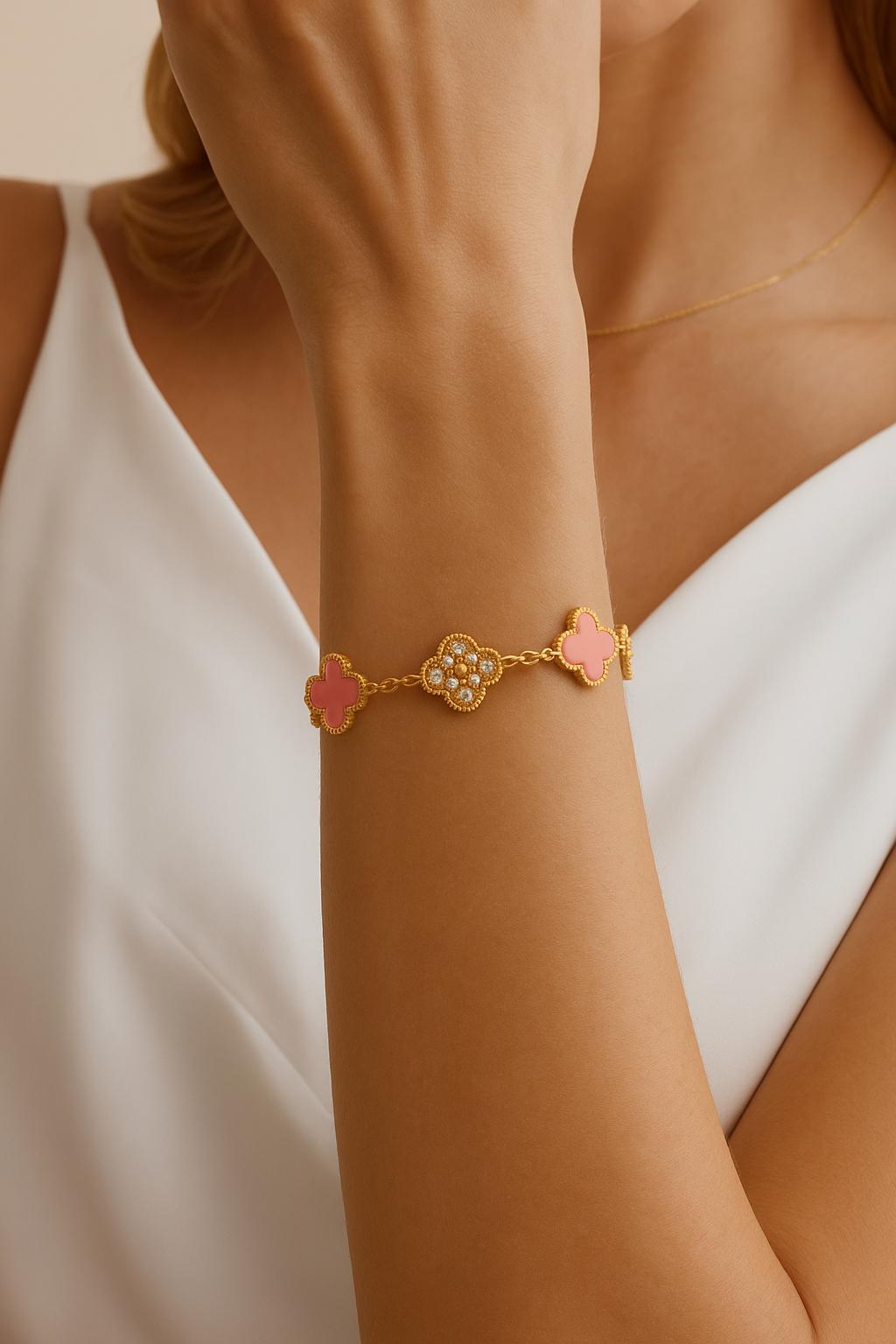 Stainless Steel Clover Bracelet Women – Anti Tarnish Gold & Silver