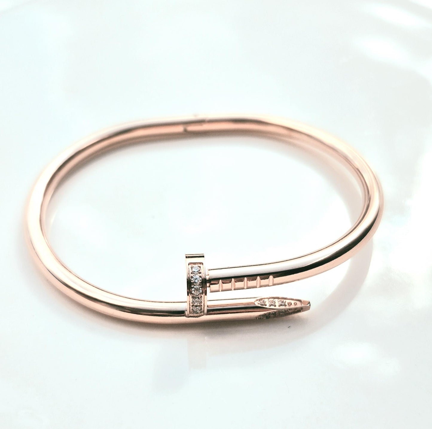 Bangle , Gold plated  and  Steel Elegant Women’s Jewelry, Gift for Her Bangle Bracelet , Adjustable Cuff